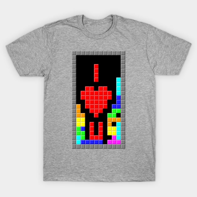 I Love You Tetris blocks T-Shirt by conform